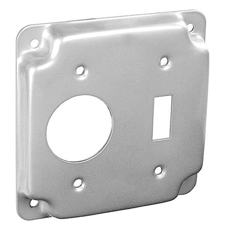 Southwire Electrical Box Cover, Square, Galvanized Steel, Toggle and Raised Cover G1937